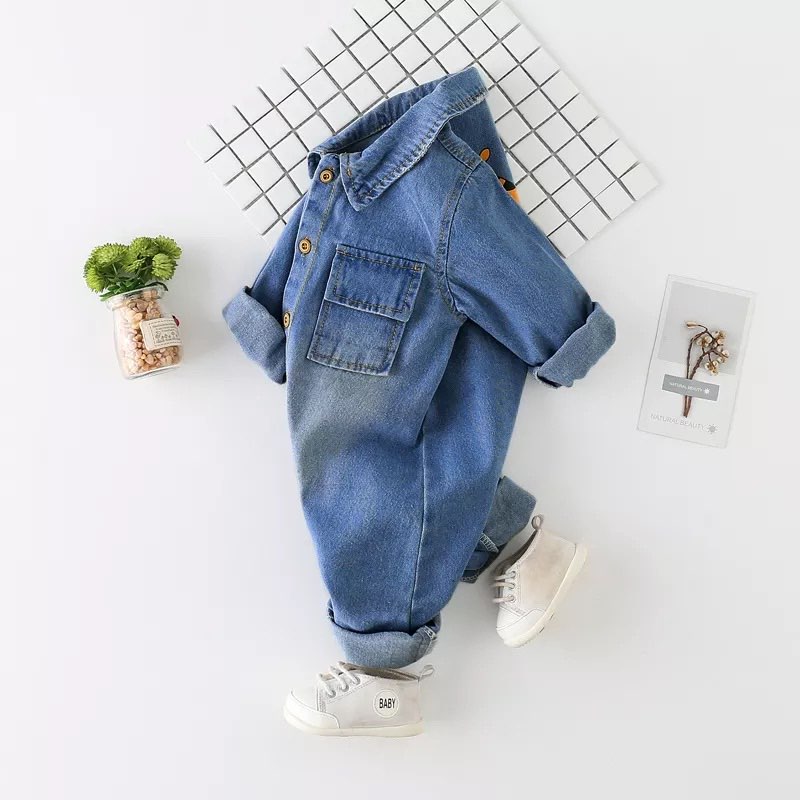 Riolio Denim Giraffe Jumpsuit - Image 3