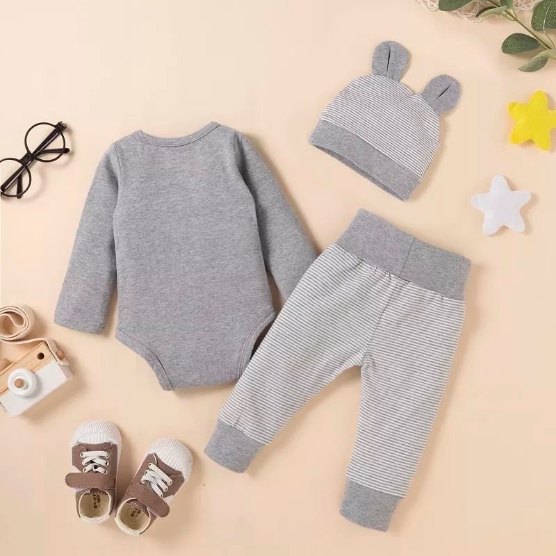 Riolio 3-Piece Boys/Girls Elephant Top, Pants & Hat - Image 2
