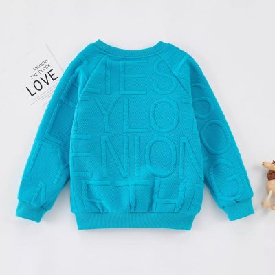 Riolio Toddler Boy Blue Letter Sweatshirt