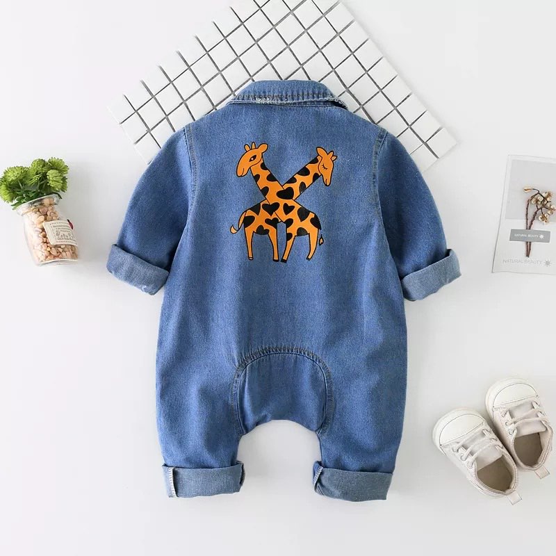 Riolio Denim Giraffe Jumpsuit