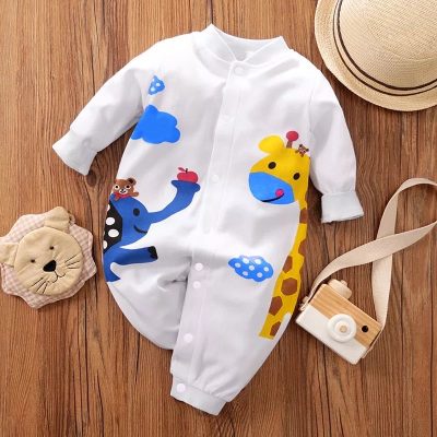 Riolio Elephant,Giraffe & Clouds Jumpsuit