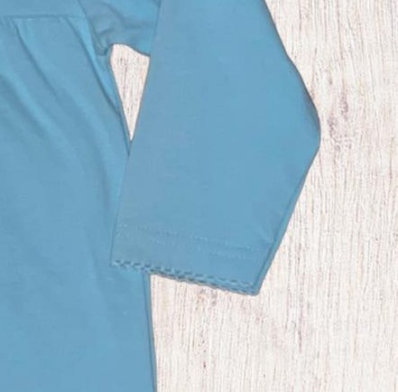 V-Baby Blue Hearts & Flowers Top ~ Size 24 Months - Image 3