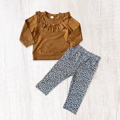 Leopard Print LS Top & Pants Set ~ 12-18M