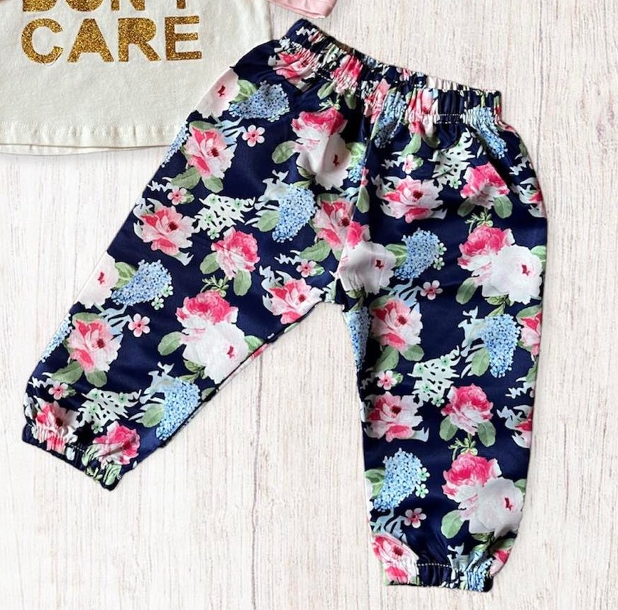 Curly Hair Raglan Top & Pants Set ~ 3-6 Months - Image 3