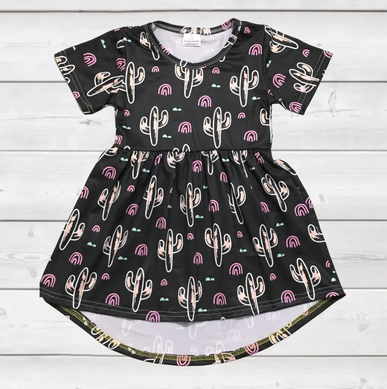 Sparkledots Black Cactus High-Low Dress