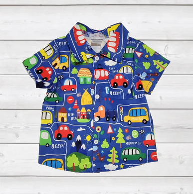 Sparkledots Our Town Button Down Shirt
