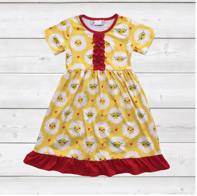 Sparkledots Happy Daisies Ruffle Dress