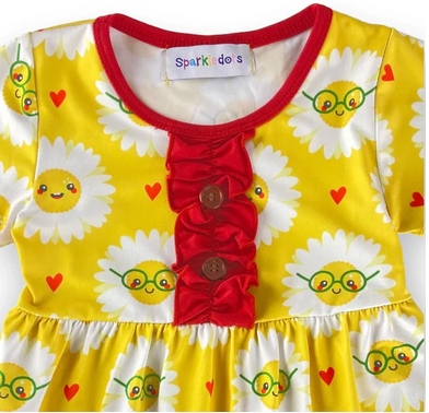 Sparkledots Happy Daisies Ruffle Dress - Image 2
