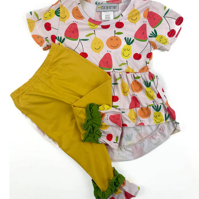 Sparkledots 2-Piece Happy Fruits Ruffled Set