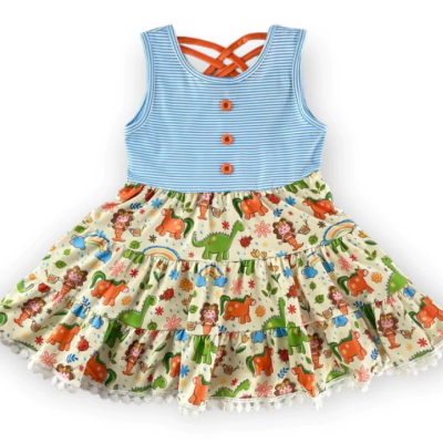 Sparkledots Friends CrissCross Twirl Dress