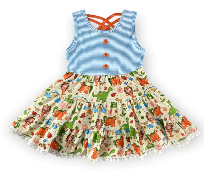 Sparkledots Friends CrissCross Twirl Dress