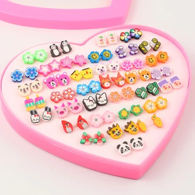 Cartoon Multi-Style Stud Earring Set ~ 72 Pack